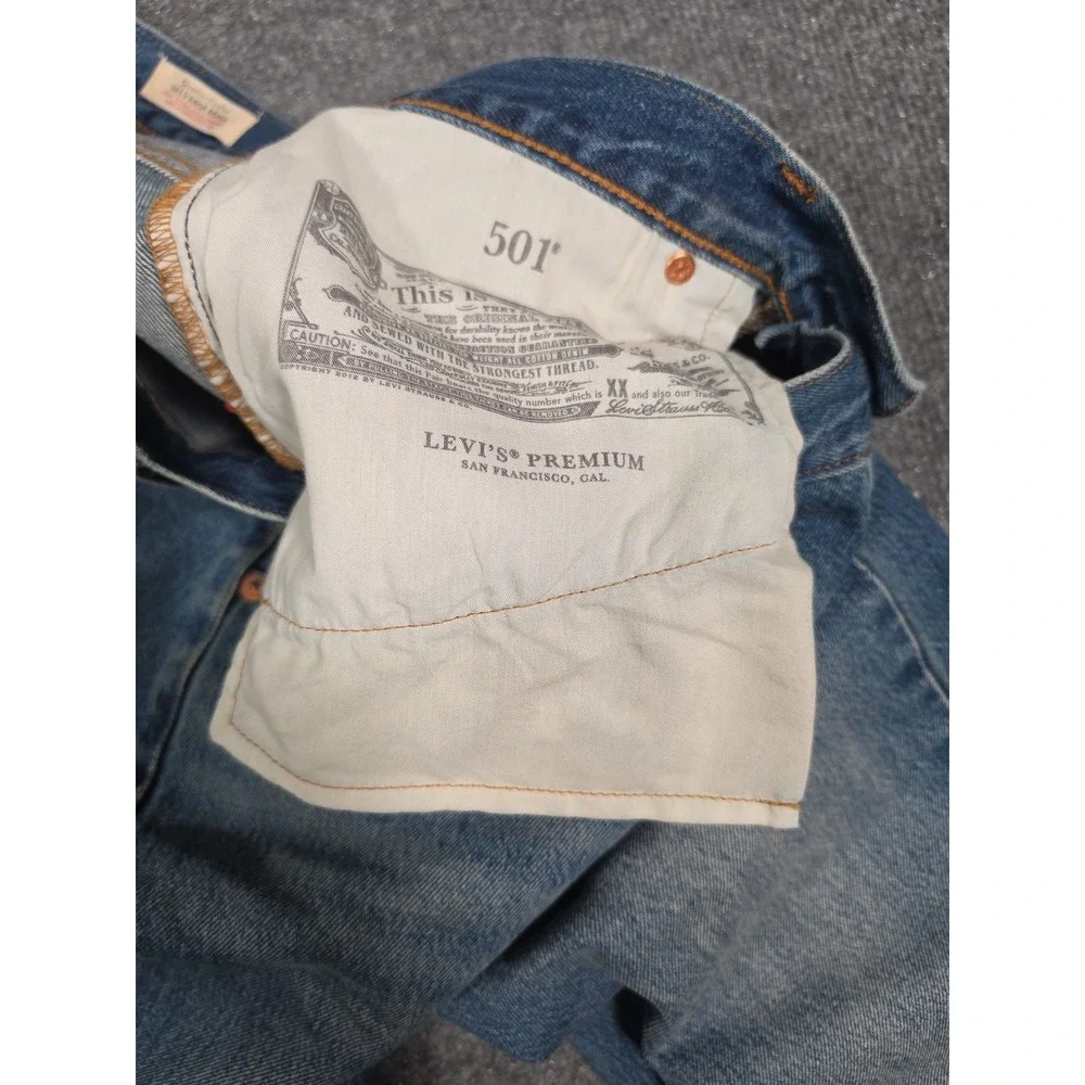 Levis 501 90s Selvedge Denim Jeans Medium Wash Button Fly A1959-0063 W30 L30
